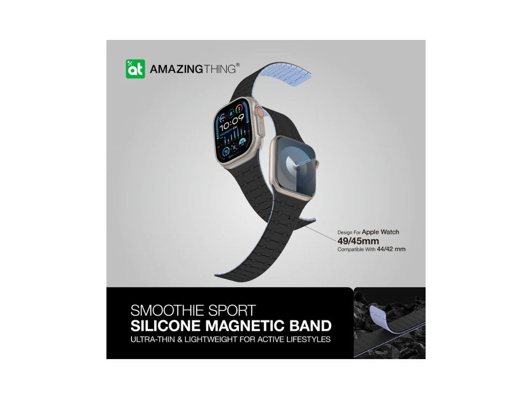 سوار ساعة مغناطيسي من AmazingThing SMOOTHIE SPORT MAG لساعة Apple Watch مقاس 45 مم/49 مم سوار ساعة مغناطيسي من AmazingThing SMOOTHIE SPORT MAG لساعة Apple Watch مقاس 45 مم/49 مم